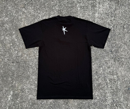HKZ EMBROIDERED BLACK TEE