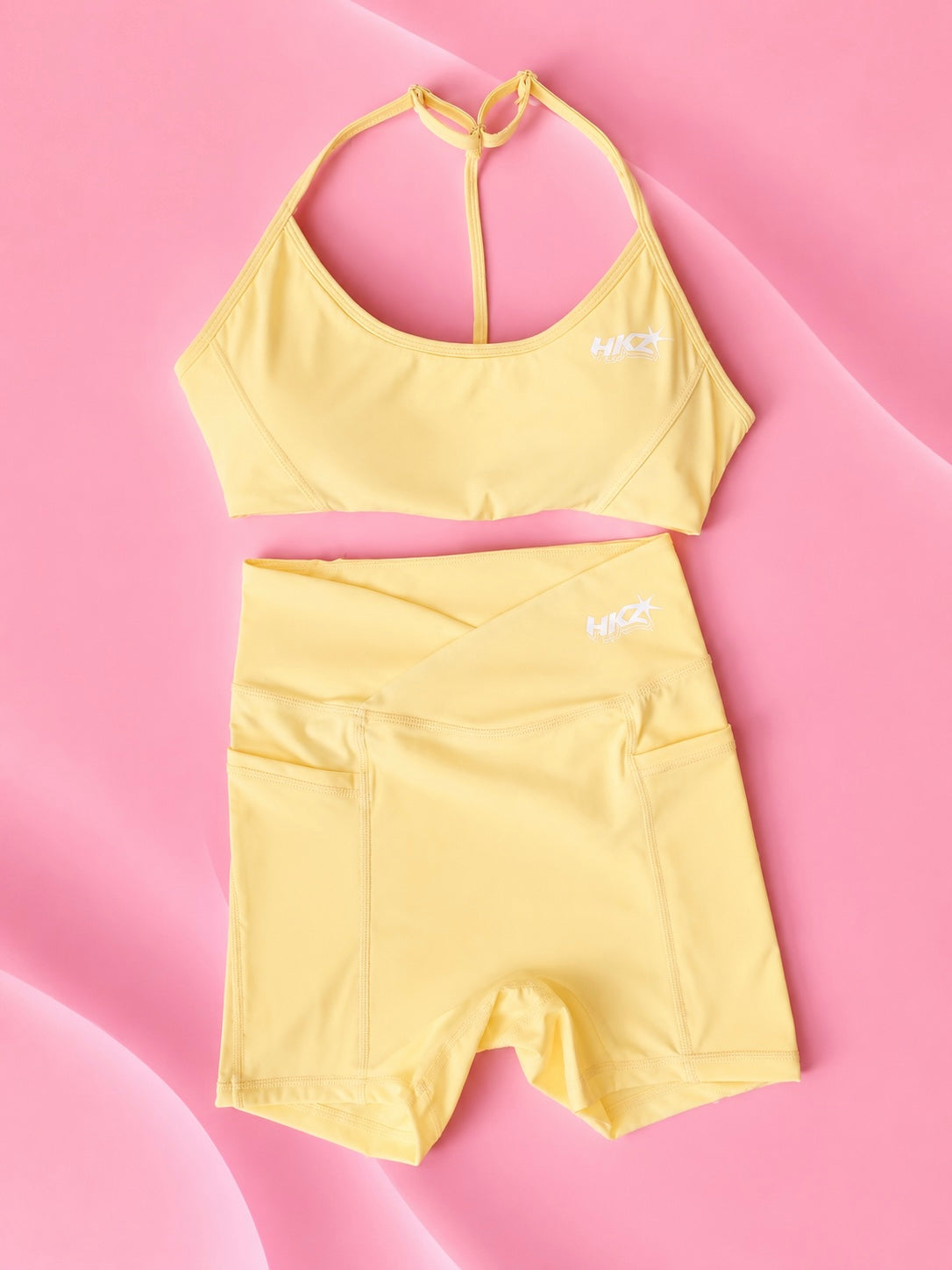 Women yellow short set