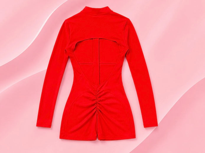 Women red jumpsuit