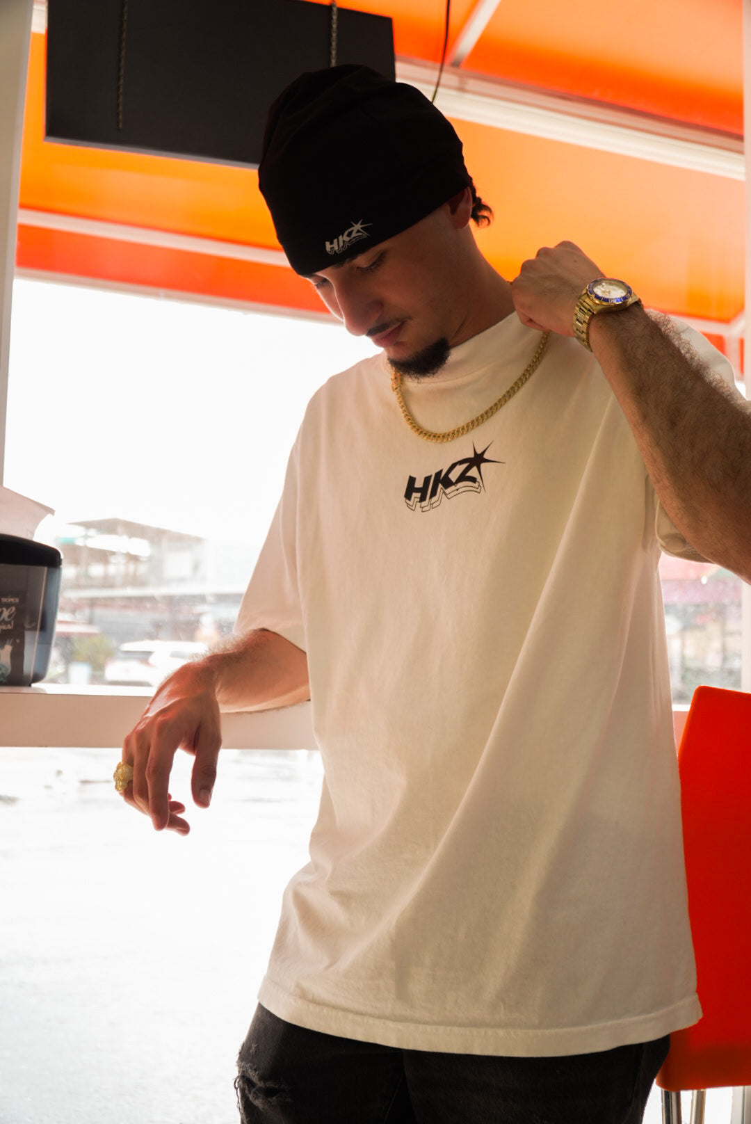 HKZ STAR WHITE TEE