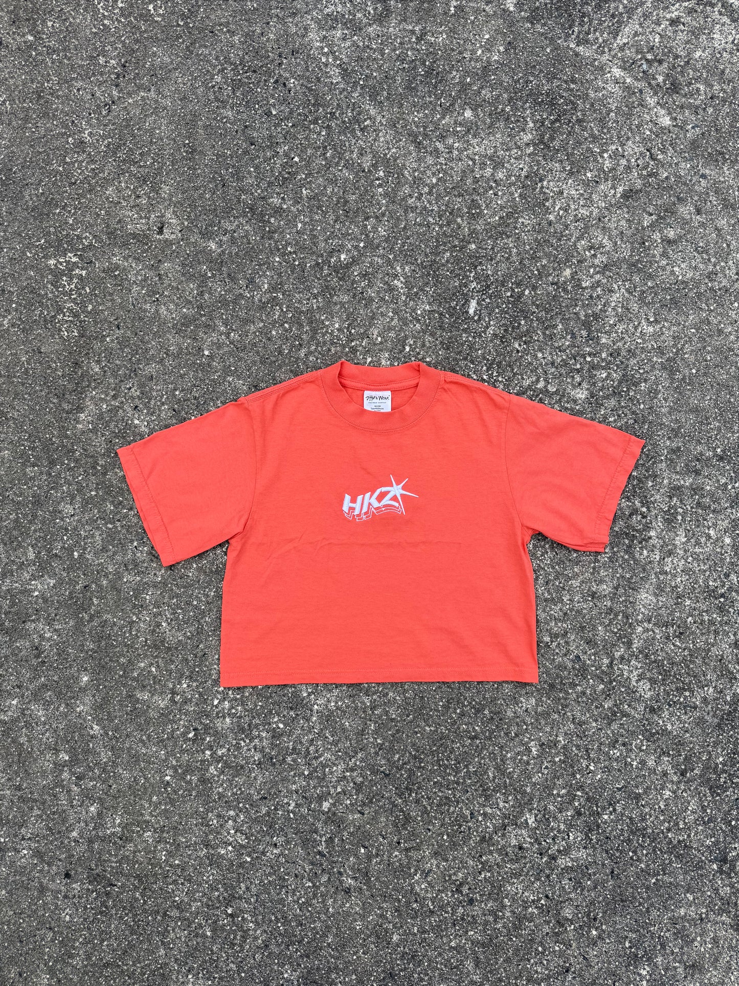 HKZ PEACH CROP TOP TEE